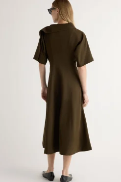 Hua Jia Addison Foldover Scarf-Neck Dress< Dresses