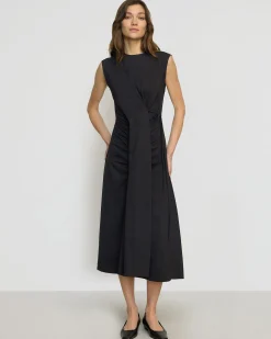 Asia Consultancy Co., Ltd Agnes Twist-Drape Jersey Dress< Dresses