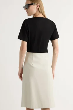 Hua Jia Alba Asymmetric Vegan Leather Skirt< Skirts