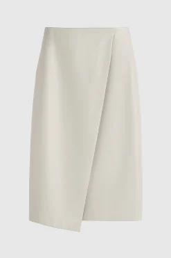 Hua Jia Alba Asymmetric Vegan Leather Skirt< Skirts