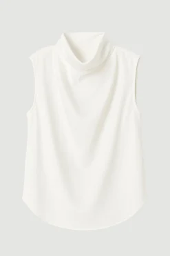 Hua Jia Allegra Gathered-Neck Sleeveless Blouse< Tops