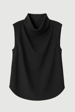 Hua Jia Allegra Gathered-Neck Sleeveless Blouse< Tops