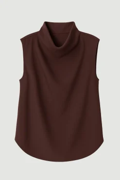 Hua Jia Allegra Gathered-Neck Sleeveless Blouse< Tops