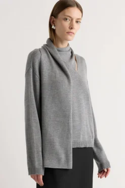 Brilliant Wise Corporation Limited Amanda Scarf-Neck Wool Sweater< Sweaters