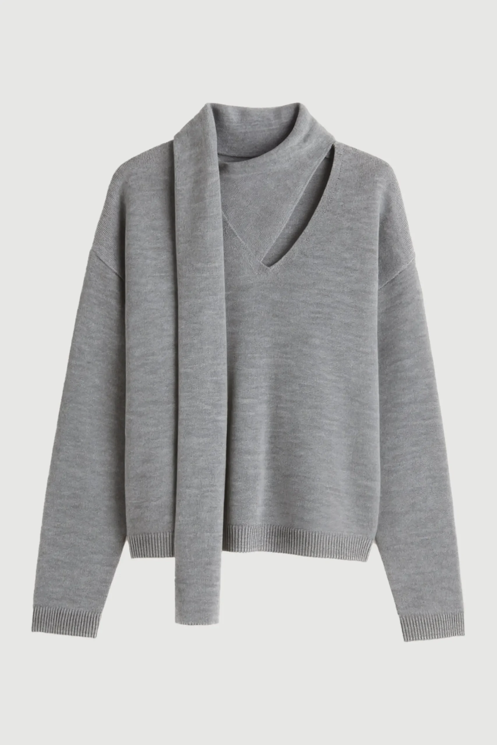 Brilliant Wise Corporation Limited Amanda Scarf-Neck Wool Sweater< Sweaters