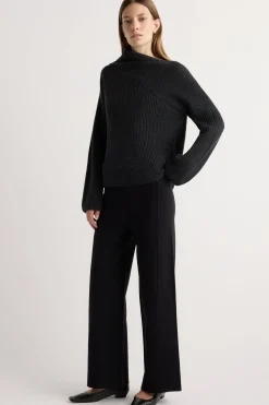 Lever Style LLC Anh Wide-Leg Ponte Stretch Pant< Pants