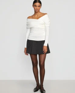 Hua Jia Annett Tailored Pleated Mini Skirt< Skirts