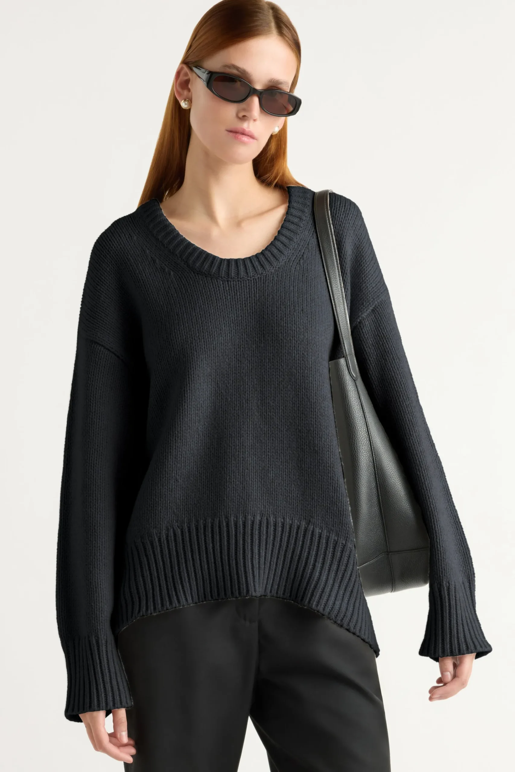 Brilliant Wise Corporation Limited Archie Deep U-Neck Sweater< Sweaters