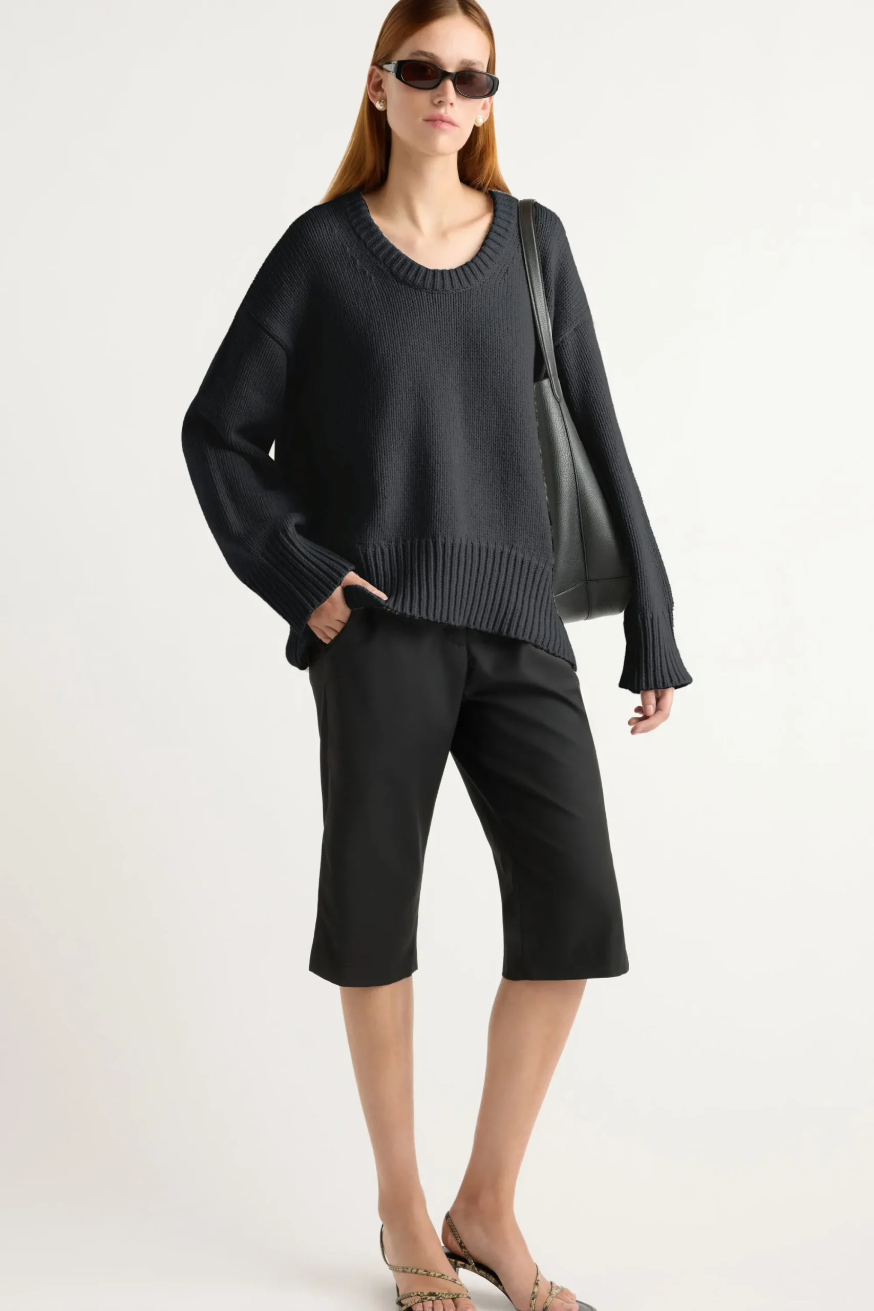 Brilliant Wise Corporation Limited Archie Deep U-Neck Sweater< Sweaters