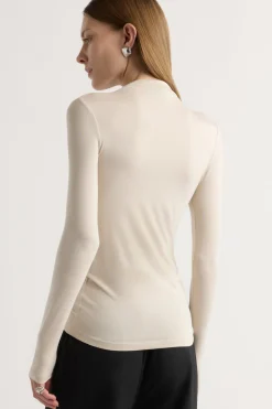Lever Style LLC Ava Mock-Neck Long-Sleeve Tee< Tees|Tops