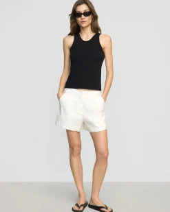 Hua Jia Avalon Tailored Linen Short< Shorts