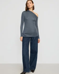 Asia Consultancy Co., Ltd Ayra Tencel-Wool Off-Shoulder Tee< Tees|Tops