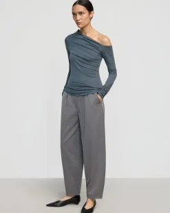 Asia Consultancy Co., Ltd Ayra Tencel-Wool Off-Shoulder Tee< Tees|Tops