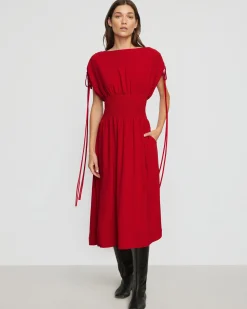 Hua Jia Ayumi Gathered-Shoulder Dress< Dresses