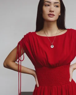 Hua Jia Ayumi Gathered-Shoulder Dress< Dresses