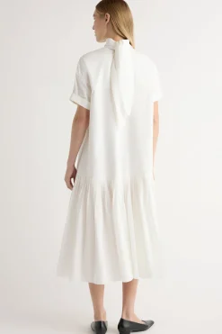 Hua Jia Babba Shirred Scarf-Neck Dress< Dresses