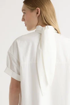 Hua Jia Babba Shirred Scarf-Neck Dress< Dresses