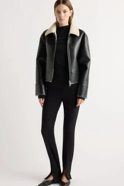Hua Jia Bonnie Shearling-Collar Coat< Outerwear