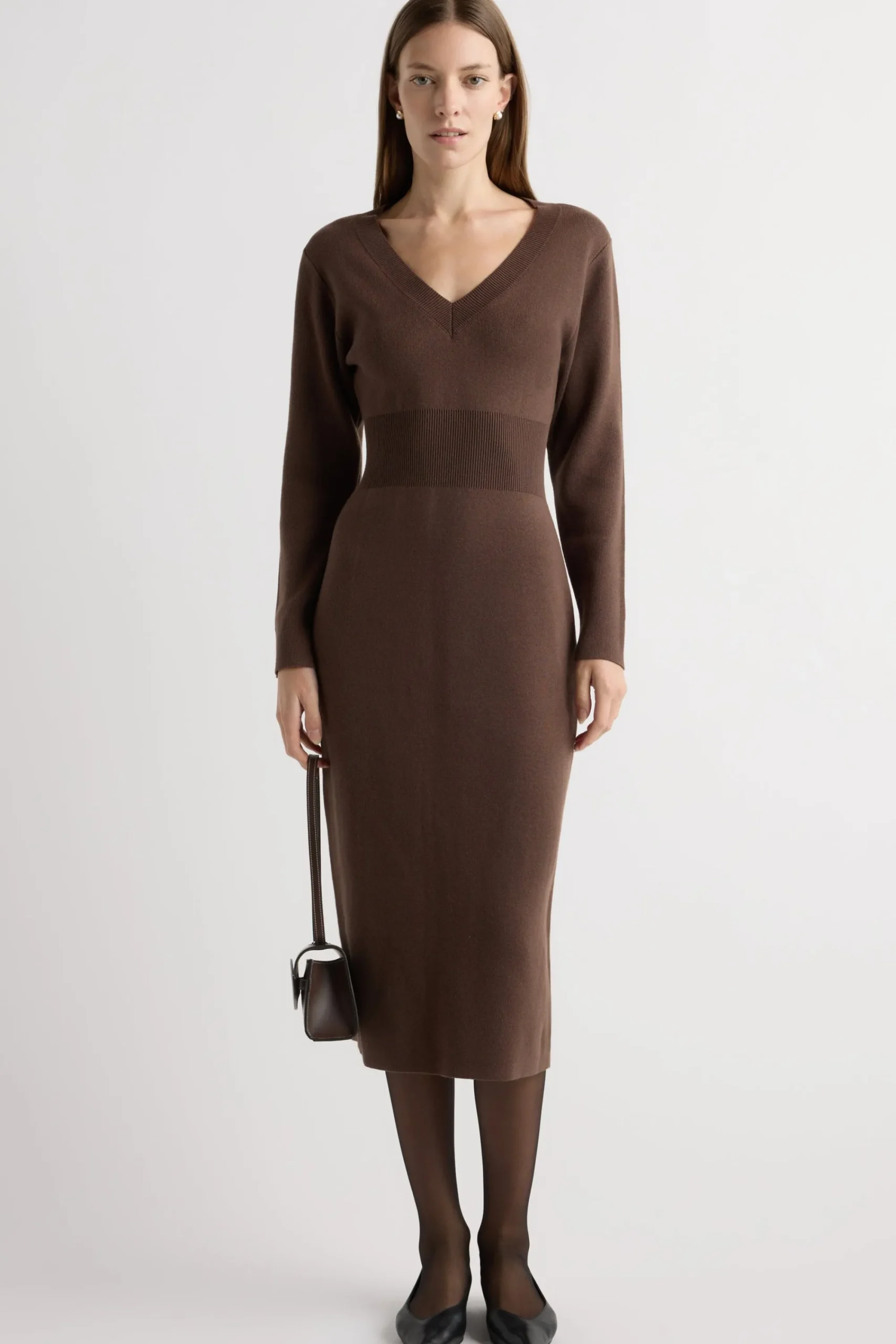 Brilliant Wise Corporation Limited Bora Off-Shoulder V-Neck Sweater Dress< Dresses