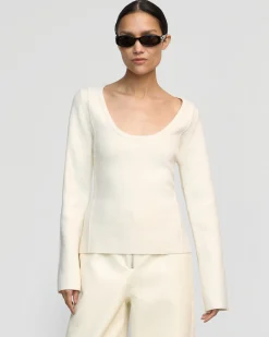 Brilliant Wise Corporation Limited Camilla Seam-Detail Scoop-Neck Sweater< Sweaters|Tops