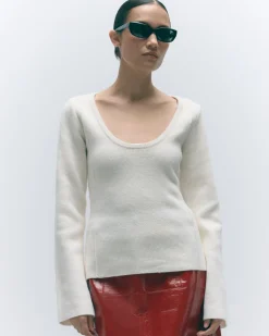 Brilliant Wise Corporation Limited Camilla Seam-Detail Scoop-Neck Sweater< Sweaters|Tops