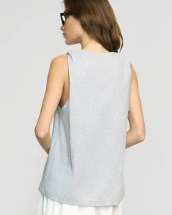 Asia Consultancy Co., Ltd Catrina Twist-Shoulder Sleeveless Tee< Tees|Tops