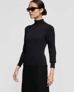 Brilliant Wise Corporation Limited Chandra Ottoman-Knit Long-Sleeve Dress< Dresses