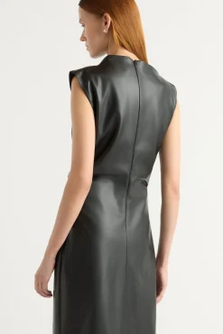 Hua Jia Channing Vegan Leather Dress< Dresses