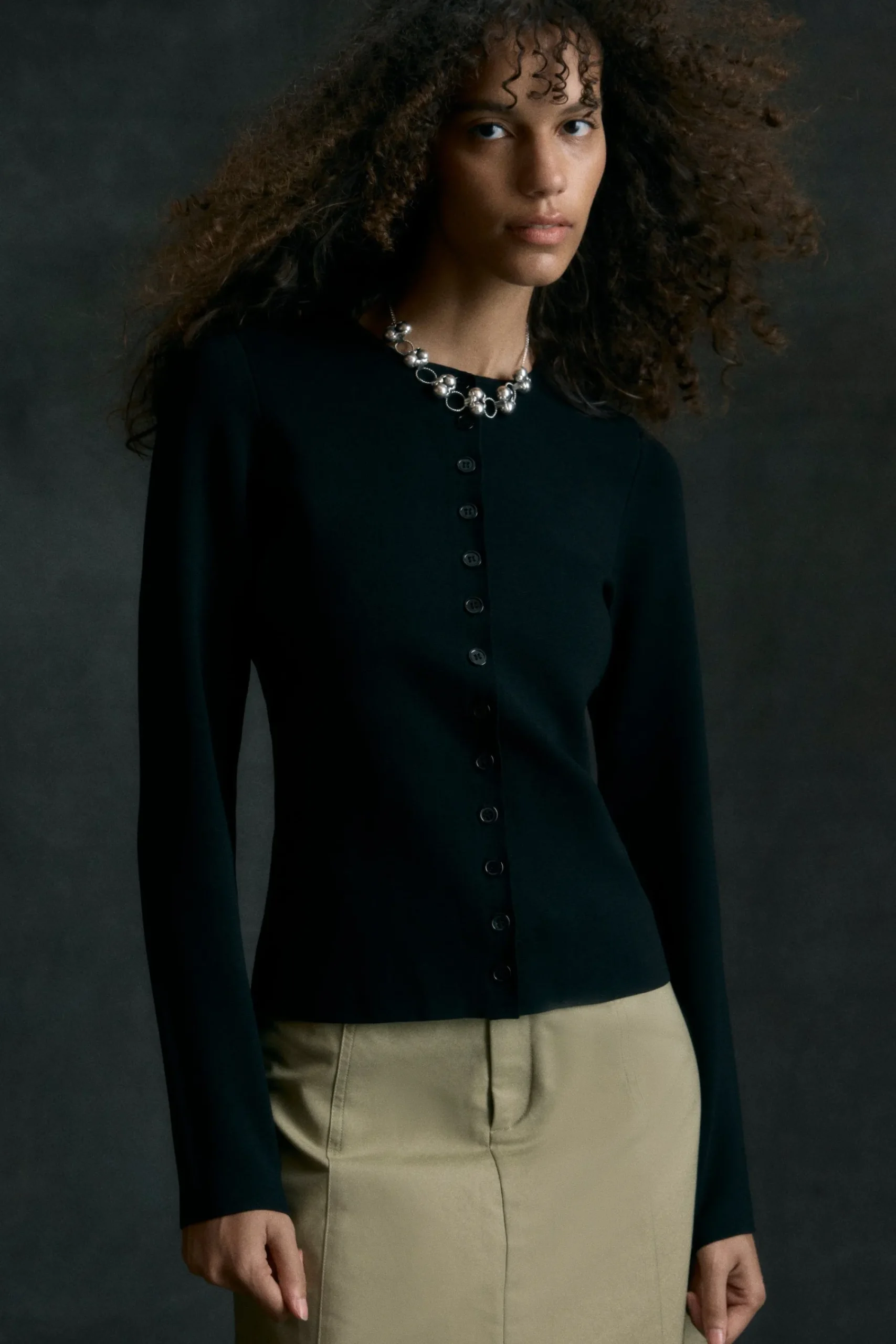 Brilliant Wise Corporation Limited Charla Button Crew-Neck Sweater< Sweaters