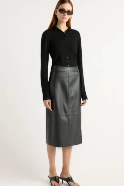 Brilliant Wise Corporation Limited Charlene Wool Button Mock-Neck Sweater< Sweaters