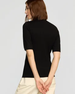 Brilliant Wise Corporation Limited Charlotte Wool Button Short-Sleeve Sweater< Sweaters