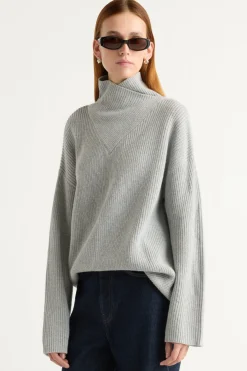 Brilliant Wise Corporation Limited Daria Wrap-Neck Organic Cotton-Wool Sweater< Sweaters
