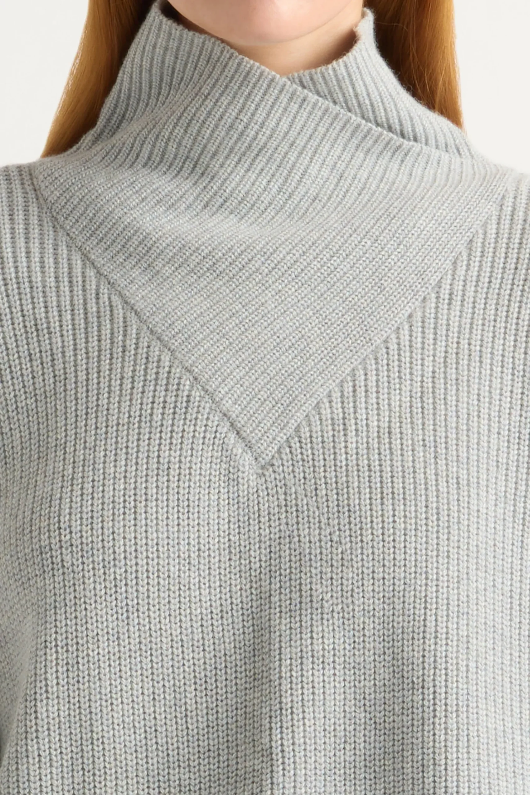 Brilliant Wise Corporation Limited Daria Wrap-Neck Organic Cotton-Wool Sweater< Sweaters