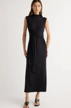 Lever Style LLC Eden Sleeveless Tie-Front Dress< Dresses