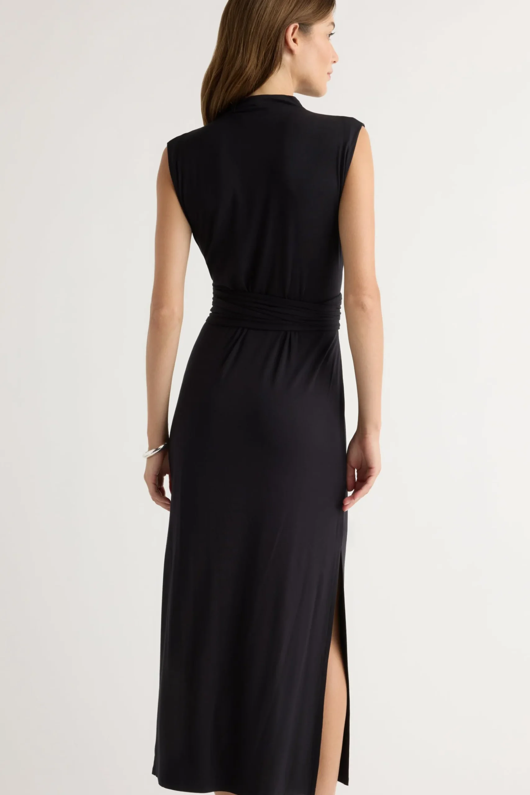 Lever Style LLC Eden Sleeveless Tie-Front Dress< Dresses