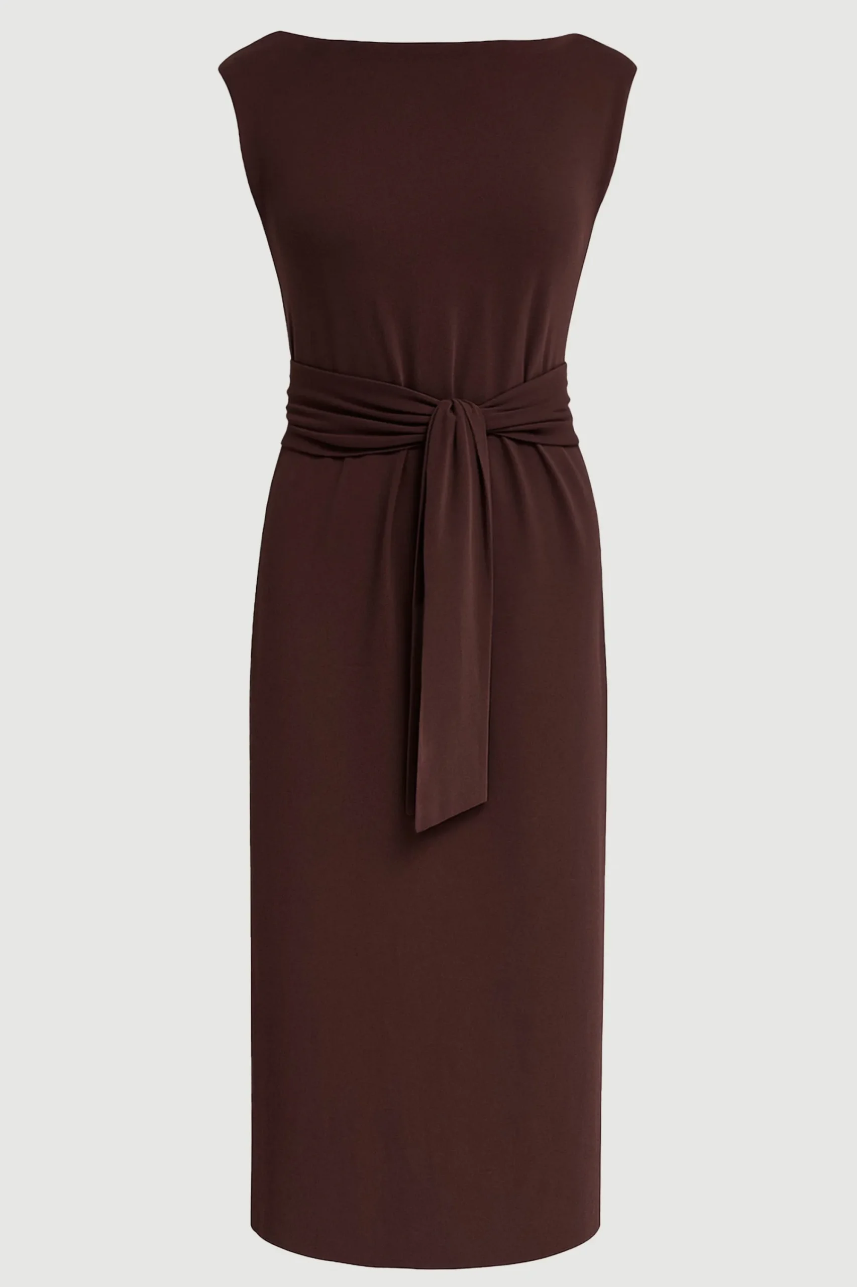 Asia Consultancy Co., Ltd Edina Tie-Front Slit-Neck Dress< Dresses