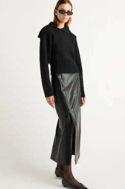 Brilliant Wise Corporation Limited Elijah Foldover Button-Collar Sweater< Sweaters