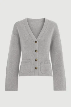 Brilliant Wise Corporation Limited Elinor Organic Cotton-Wool V-Neck Cardigan< Sweaters