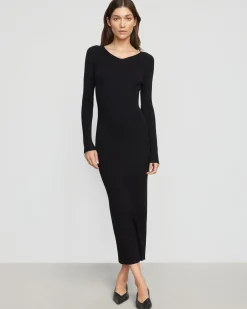 Brilliant Wise Corporation Limited Elizabeth Zipper-Sleeve Ribbed Dress< Dresses