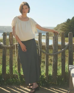 Hua Jia Ellie Linen Maxi Wrap Skirt< Skirts
