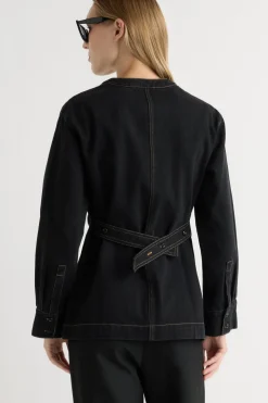 Hua Shang Group (H.K.) Ltd Emmett Structured-Sleeve Denim Jacket< Outerwear