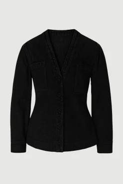 Hua Shang Group (H.K.) Ltd Emmett Structured-Sleeve Denim Jacket< Outerwear