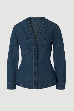 Hua Shang Group (H.K.) Ltd Emmett Structured-Sleeve Denim Jacket< Outerwear