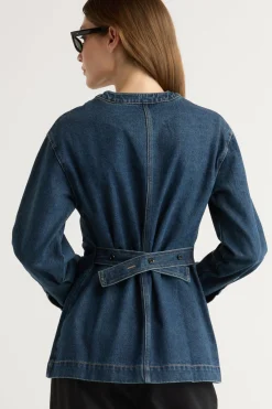 Hua Shang Group (H.K.) Ltd Emmett Structured-Sleeve Denim Jacket< Outerwear