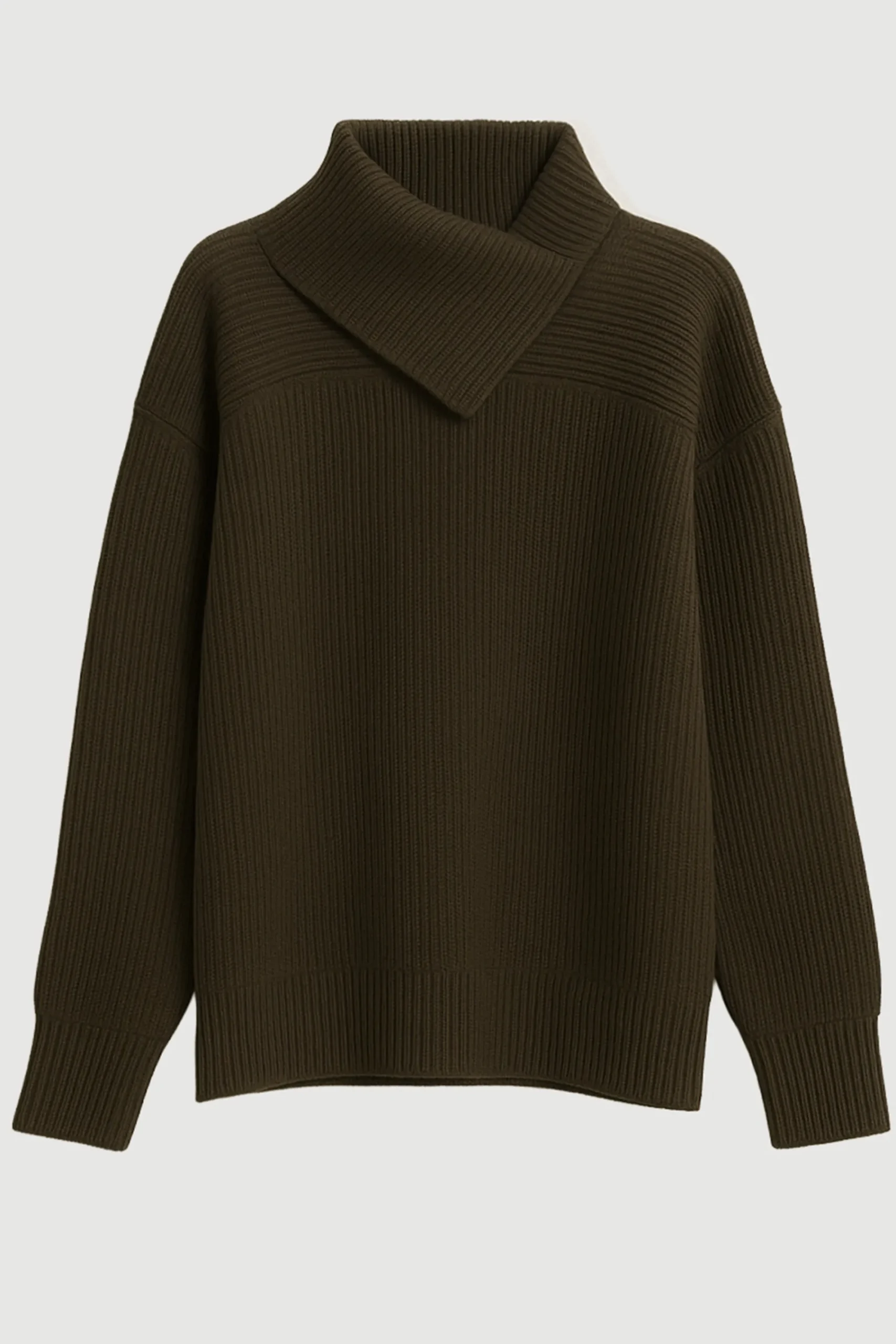 Brilliant Wise Corporation Limited Ezra Organic Cotton-Wool Foldover-Collar Sweater< Sweaters