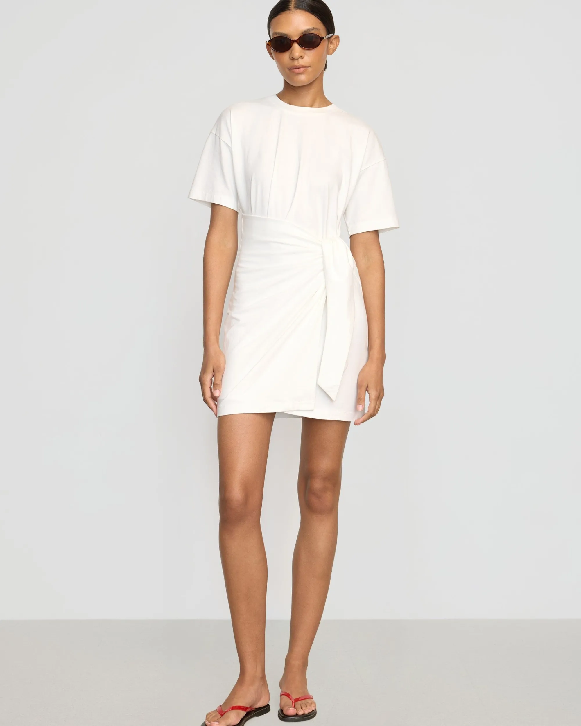 Lever Style LLC Fallon Organic Cotton T-Shirt Wrap Dress< Dresses