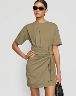 Lever Style LLC Fallon Organic Cotton T-Shirt Wrap Dress< Dresses