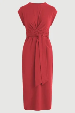 Lever Style LLC Fei Tie-Front Organic Cotton Dress< Dresses
