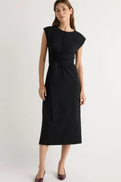 Lever Style LLC Fei Tie-Front Organic Cotton Dress< Dresses