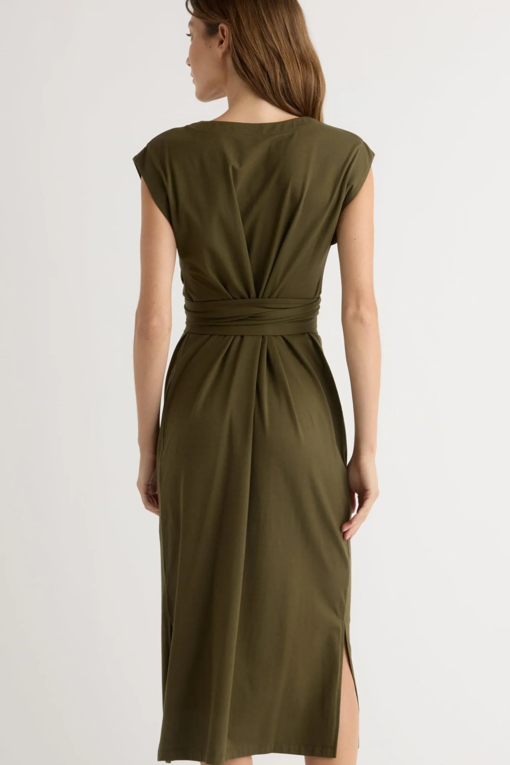 Lever Style LLC Fei Tie-Front Organic Cotton Dress< Dresses